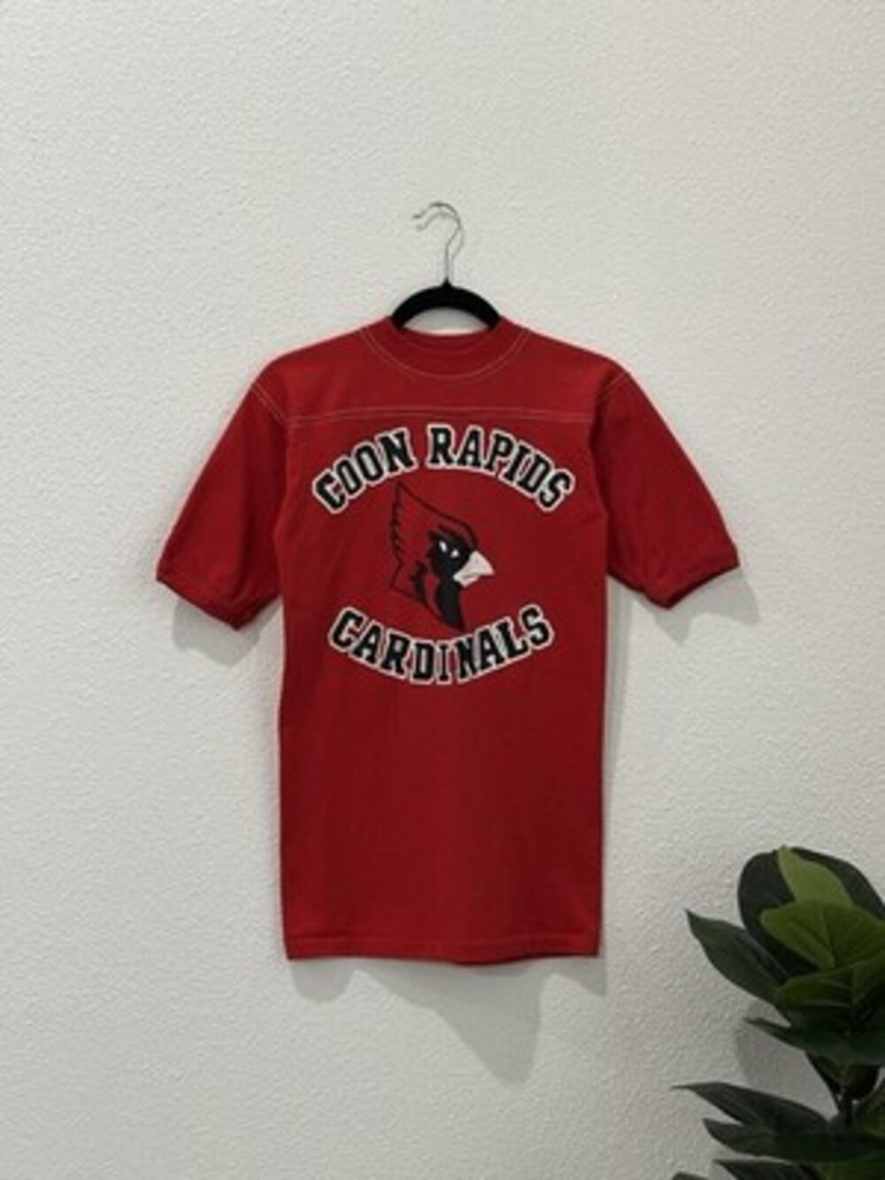 Vintage 70s Stedman Sport T Coon Rapids Cardinals Red 50/50 T-Shirt Size Small